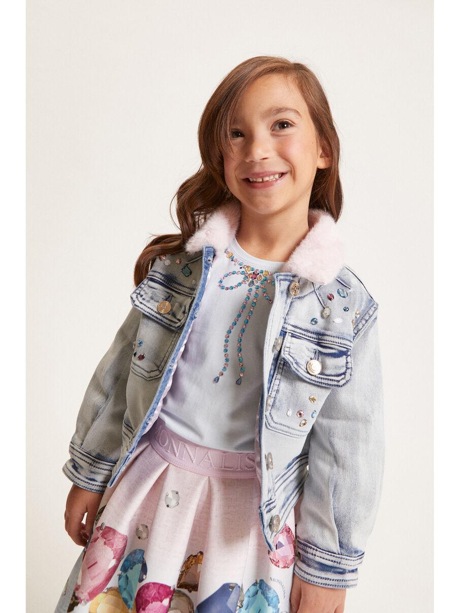 giubbino in denim stitch 19F102 6042 0062 MONNALISA 