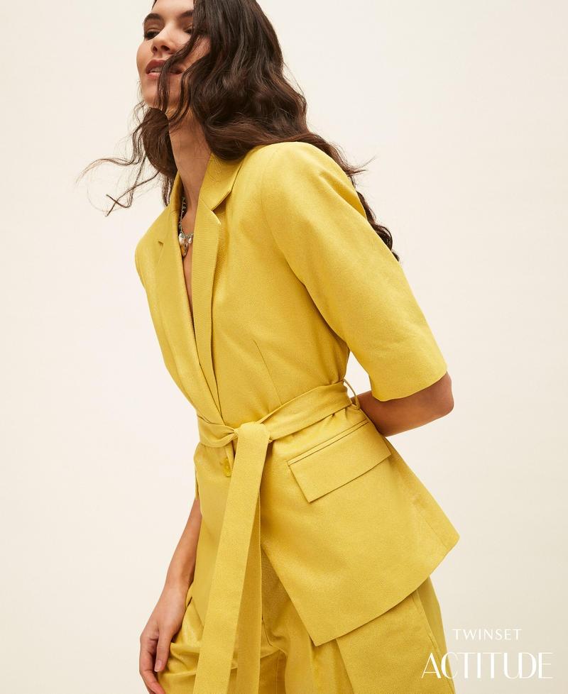 giacca blazer in misto lino lurex 261AT2070 13459 TWINSET ACTITUDE 