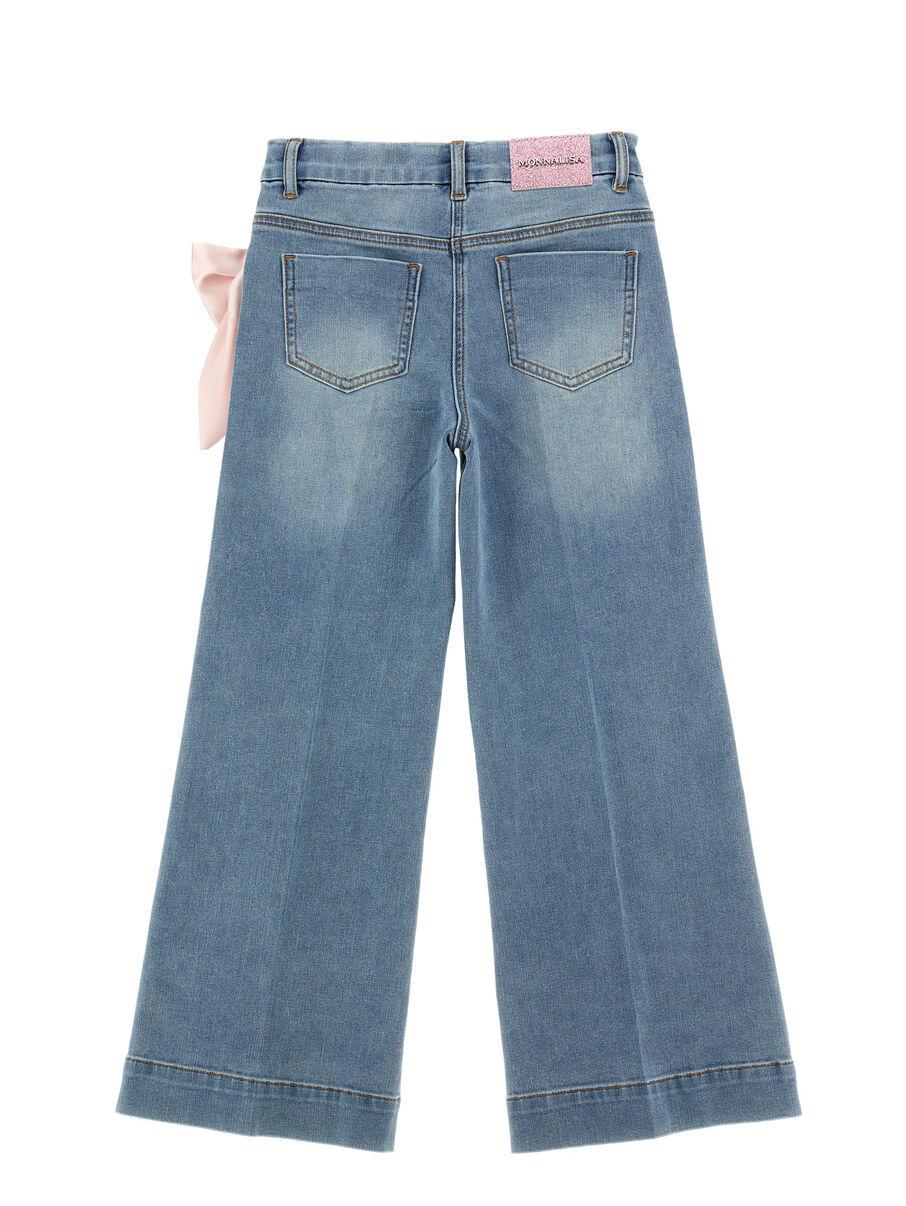 Jeans con fiocco applicato 79G401 7015 6291 MONNALISA 