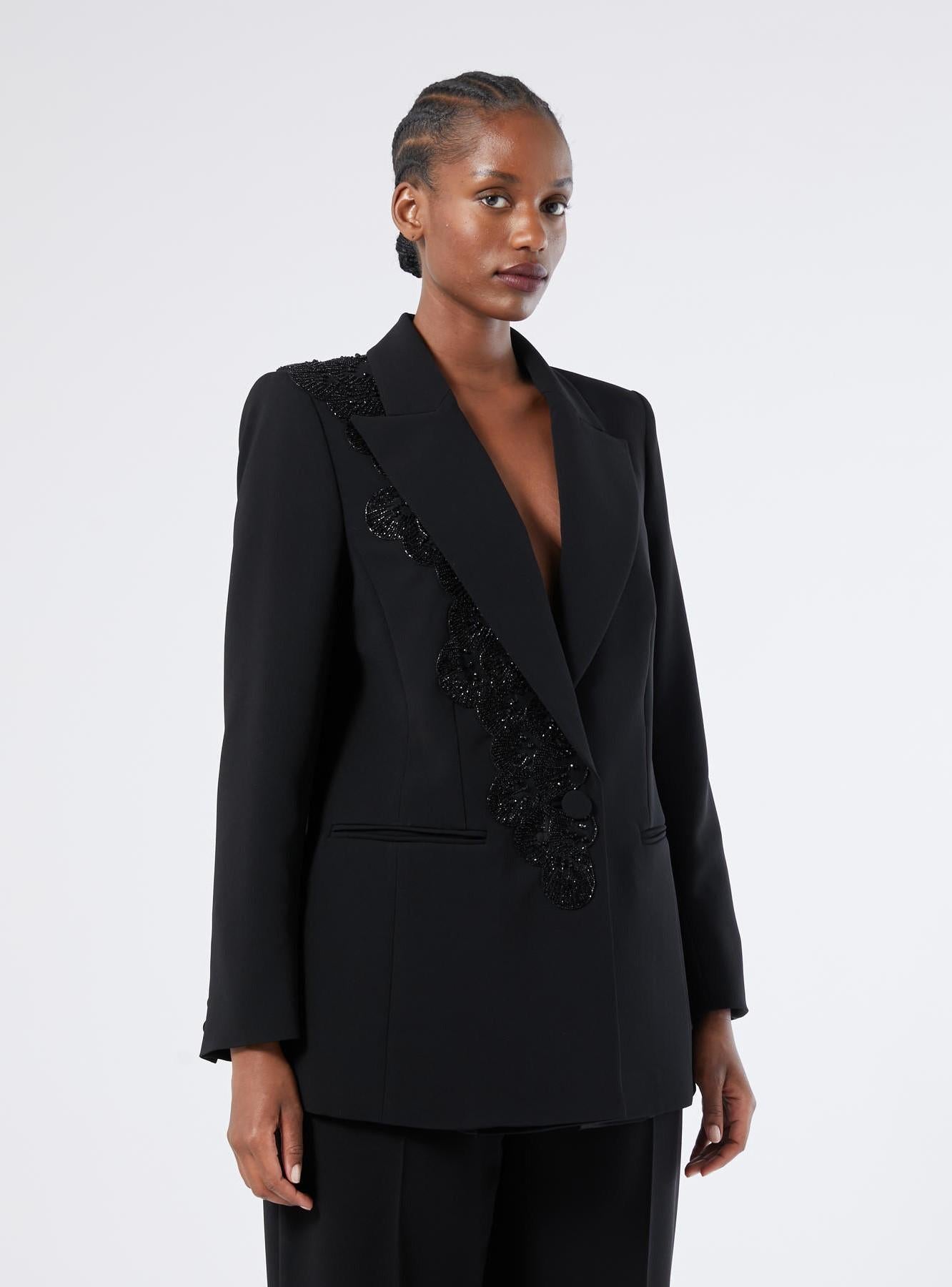 giacca blazer con applciazioni RAFIA 001 MARINA RINALDI 