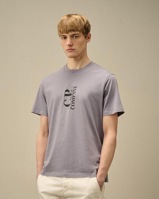 t-shirt con logo verticale 18CMTS138A 005100W 774 CP COMPANY 