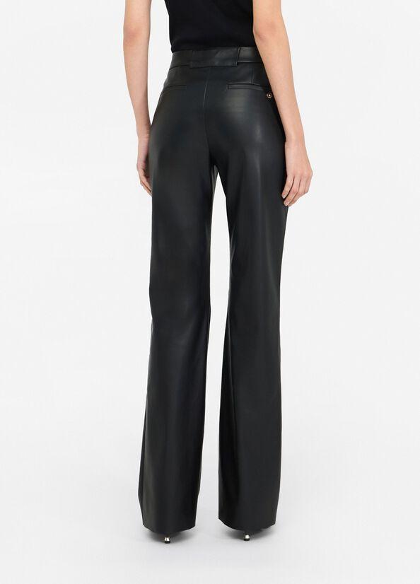 pantalone in tessuto spalmato CF5016E0624 22222 LIU JO BLACK 
