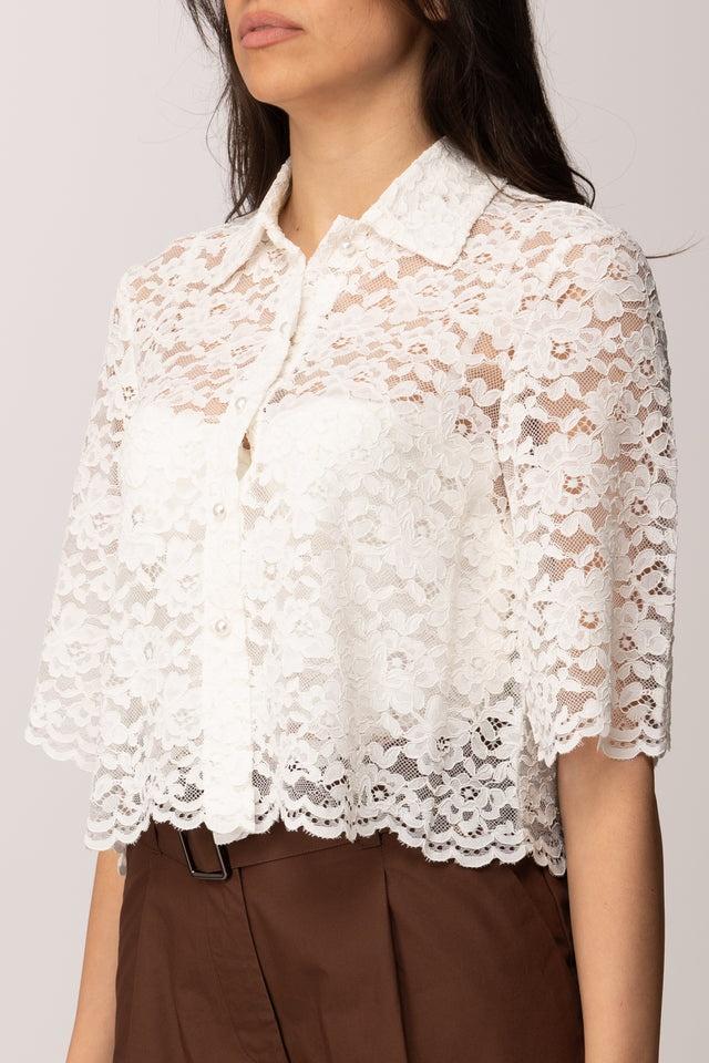 camicia con pizzo 261AP2302 00526 TWINSET ACTITUDE 