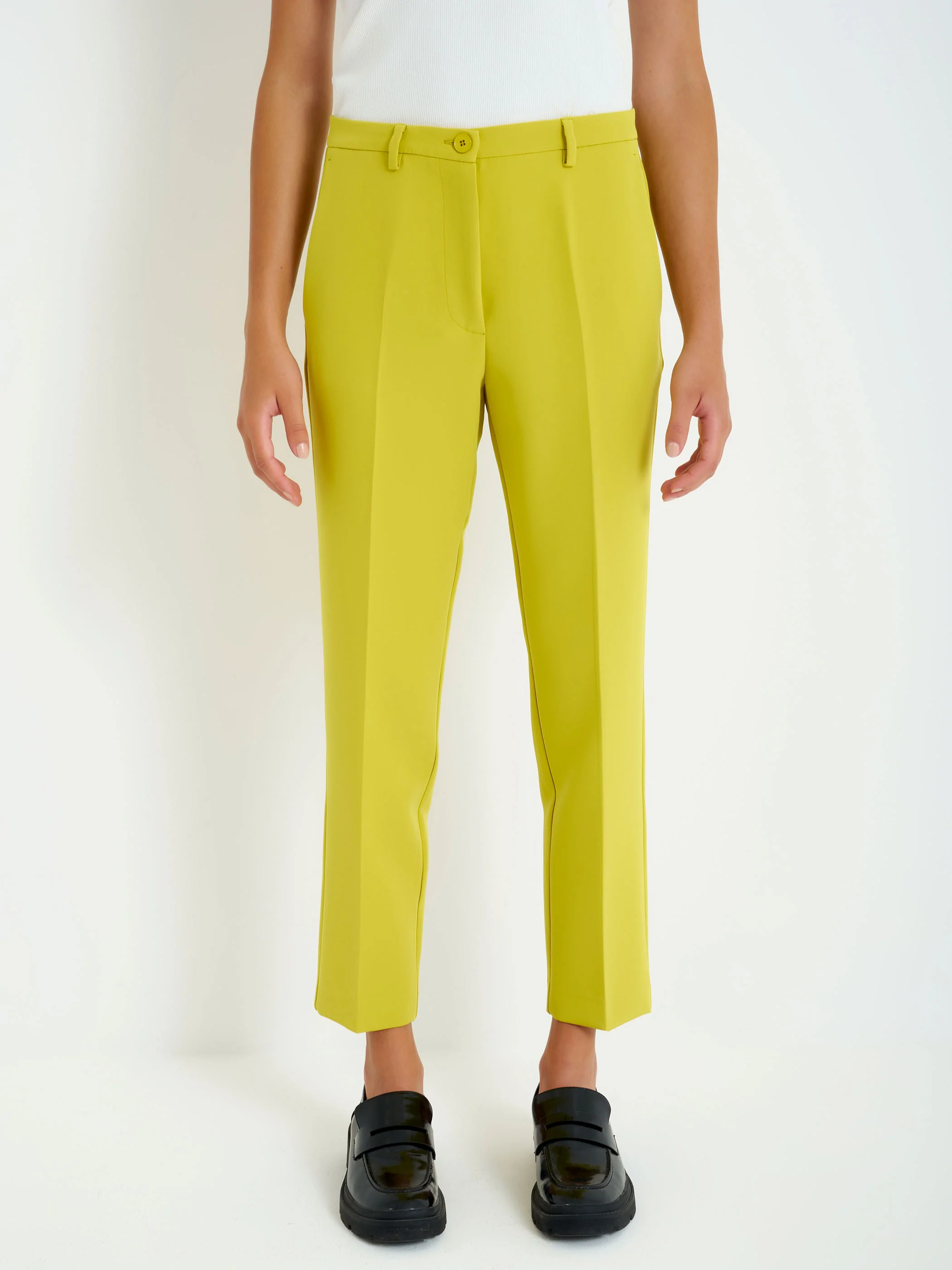 Pantalone slim verde olio TZ0088 OLIO VICOLO 