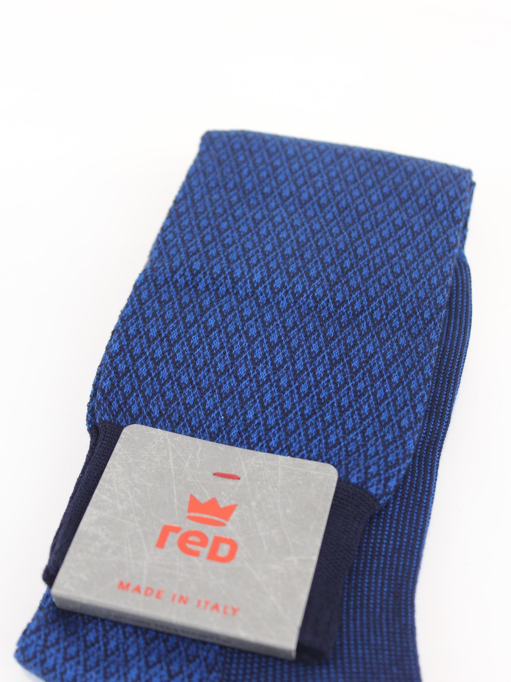 calza lunga in cotone blu 64232G V2394 RED 