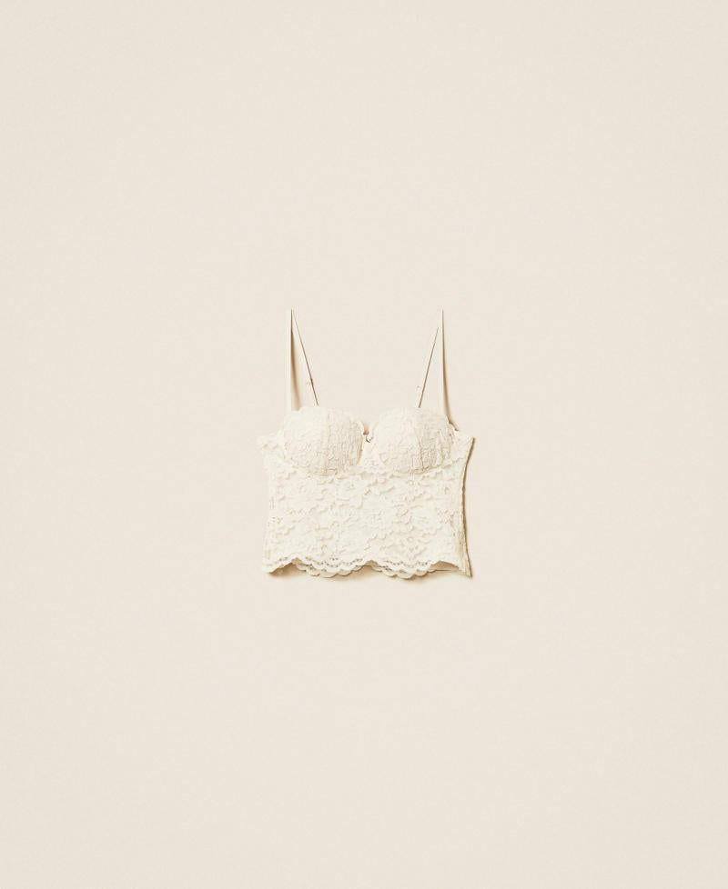 top bustier cropped in pizzo 261AP2300 00526 TWINSET ACTITUDE 