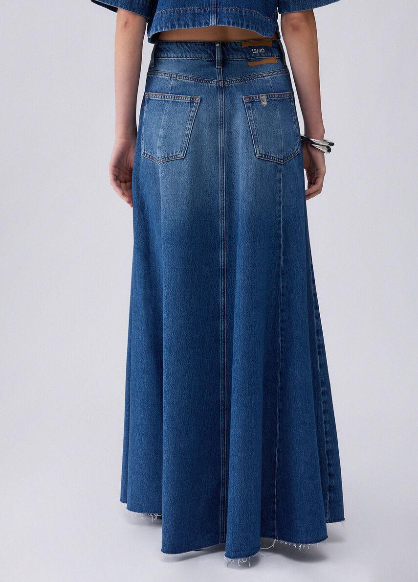gonna lunga in denim UA6171D0319 79010 LIU JO DENIM 