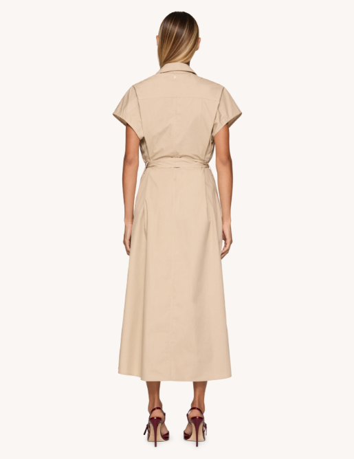 abito longuette con spacco DA430PF0010DXXX 010 DONDUP 