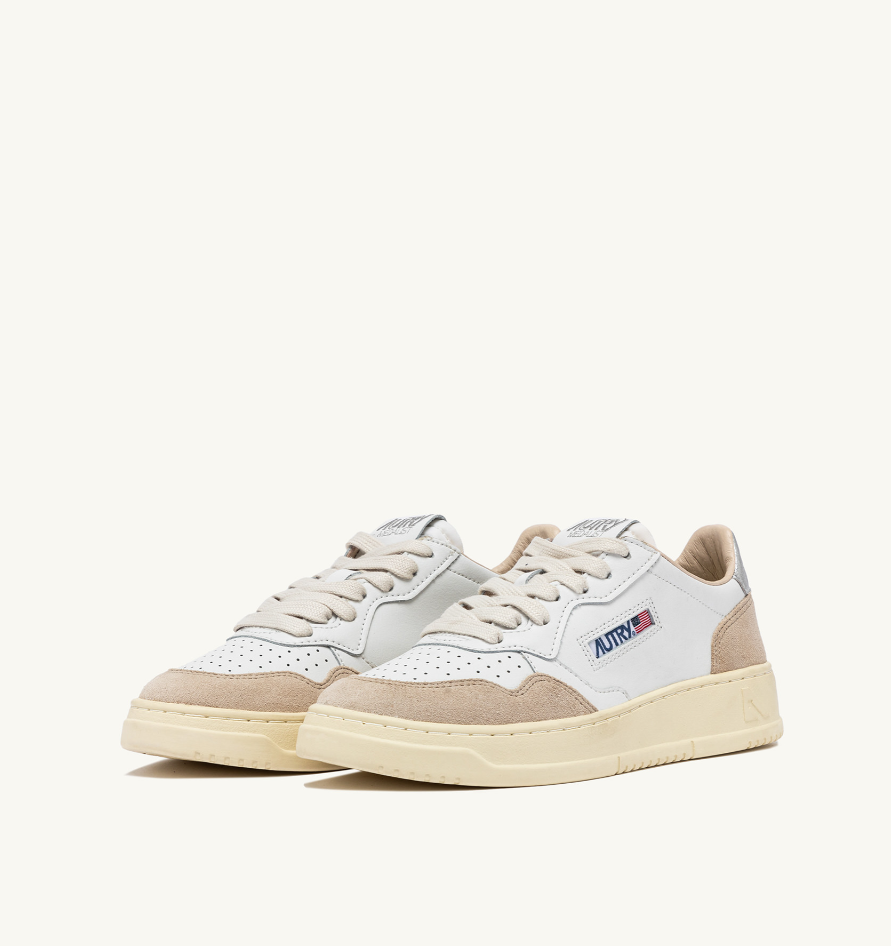 sneakers in pelle AULWLS74 WHITE/SILVER AUTRY 