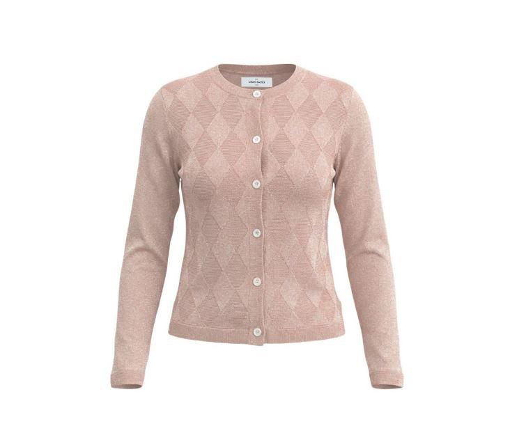 cardigan a rombi lurex 57213 23010 202 GRAN SASSO 