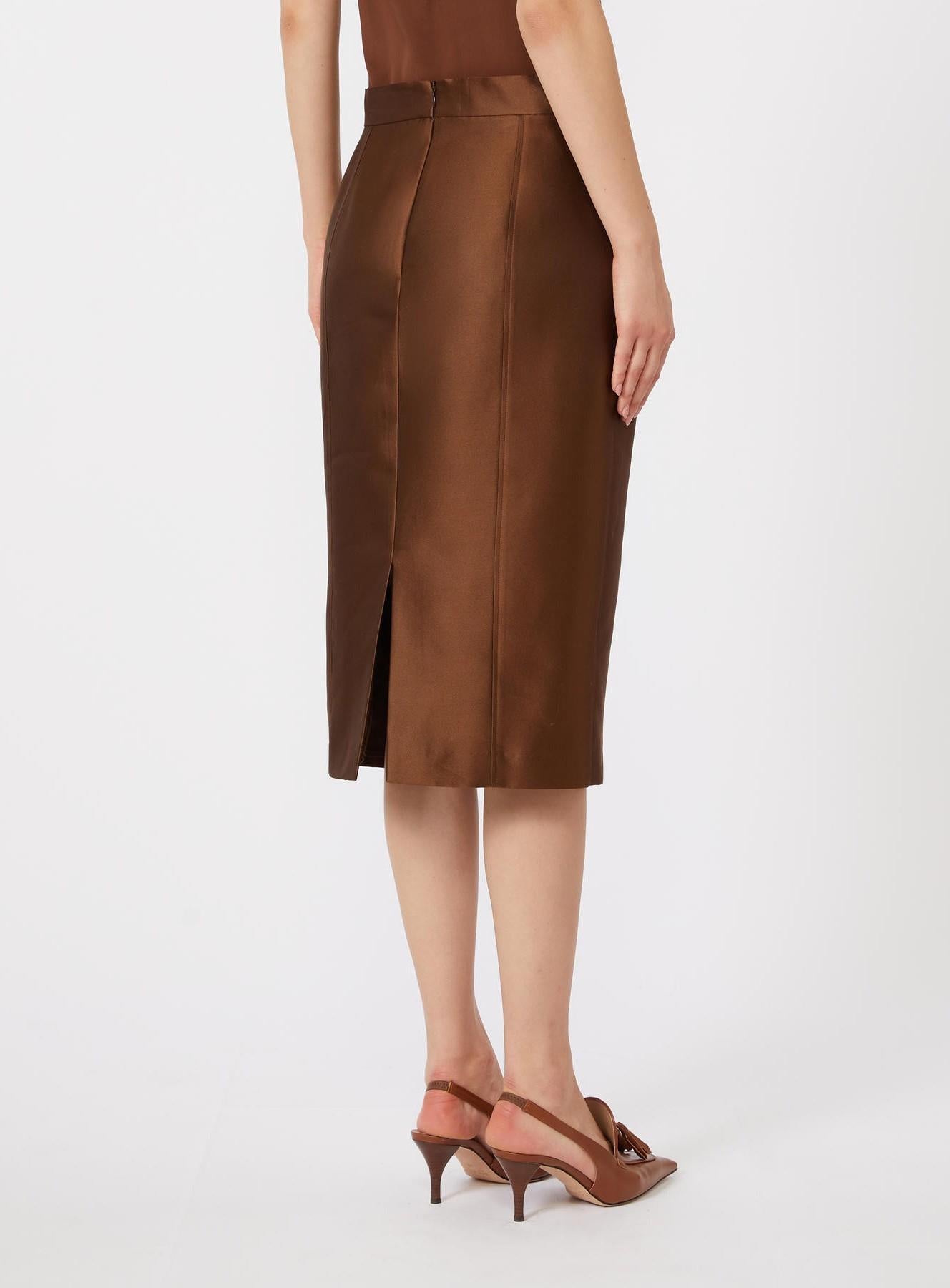 gonna in shantung di seta MSTEGOISTA 002 MAXMARA STUDIO 