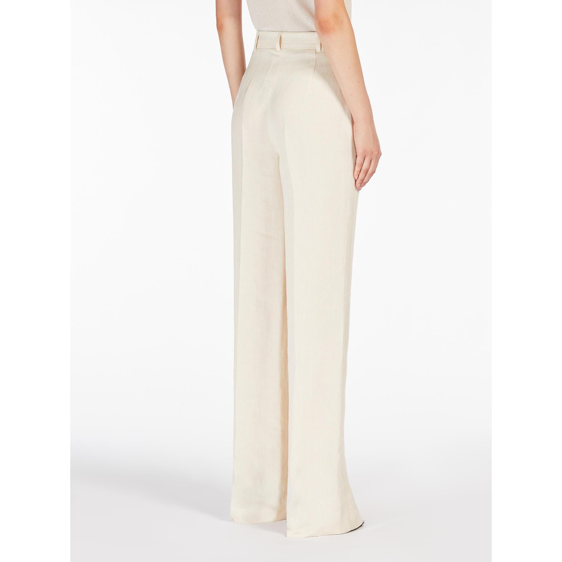 pantalone in batavia di puro lino CORDOVA 001 MAXMARA 