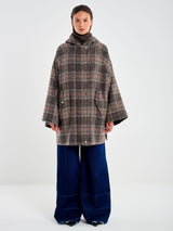 VICOLO trench cappa a quadri Moro