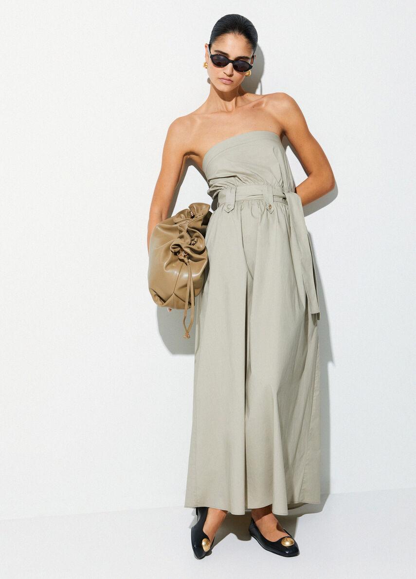 abito lungo in popeline WA6312T4853 61107 LIU JO WHITE 