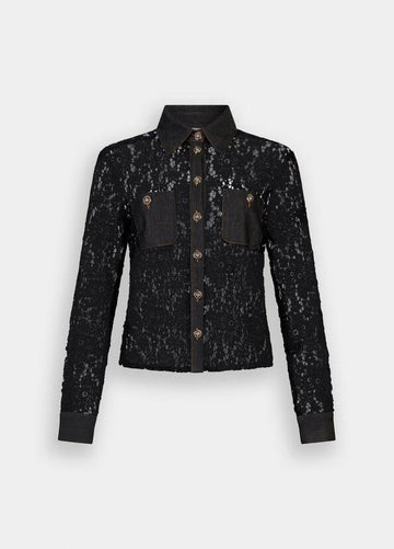 camicia in pizzo UF5169J4078 88000 LIU JO DENIM 
