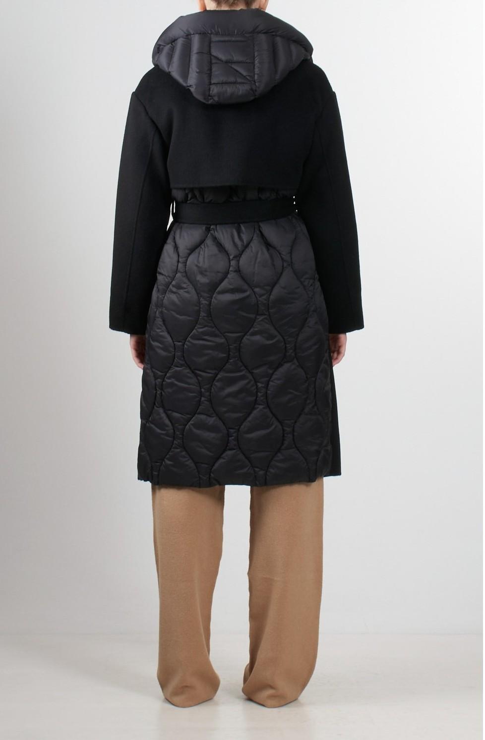 cappotto con inserti piumino TF0028 NERO VICOLO 