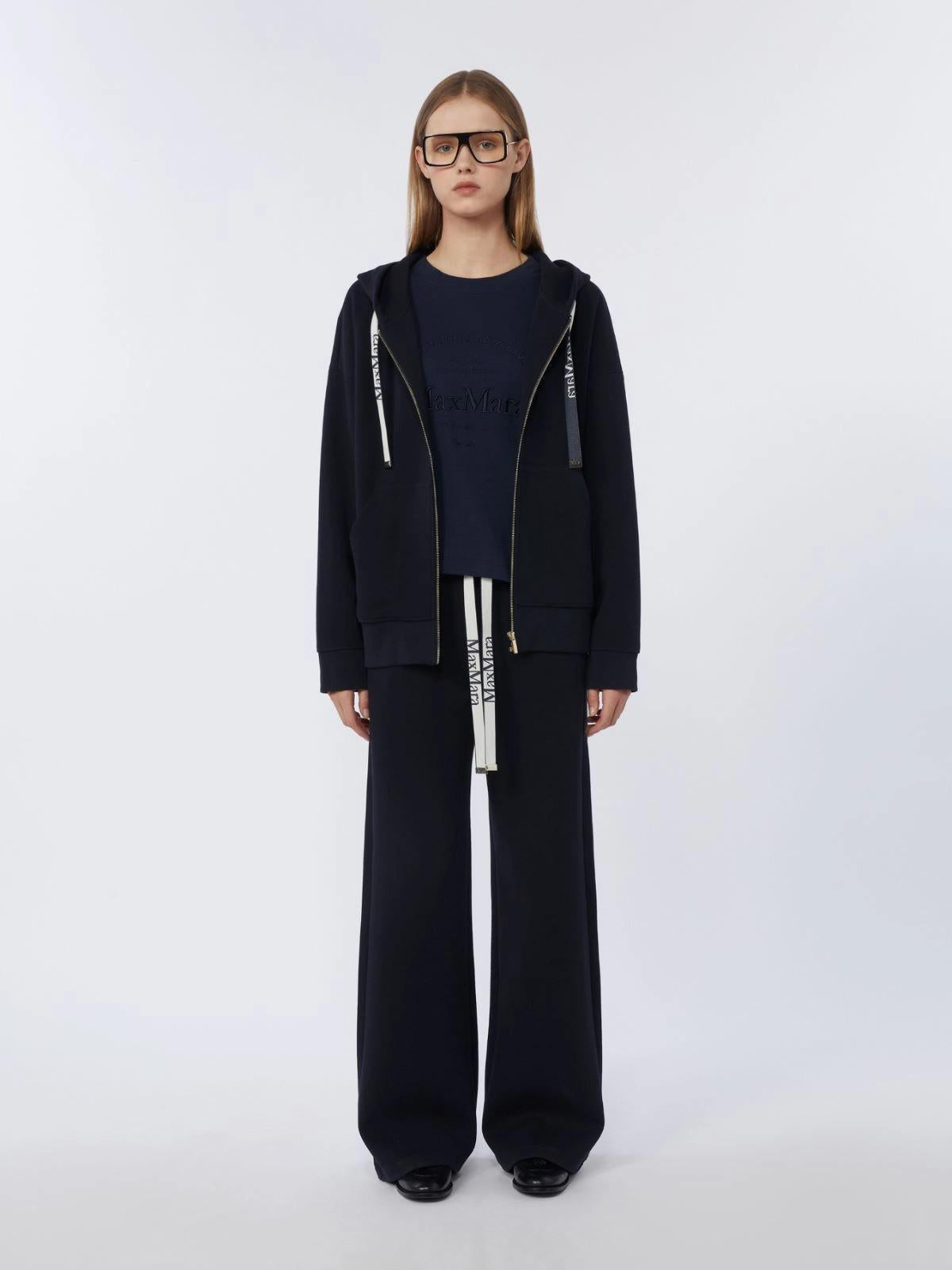 felpa con zip in jersey tecnico SMMJOUR 005 S MAXMARA 