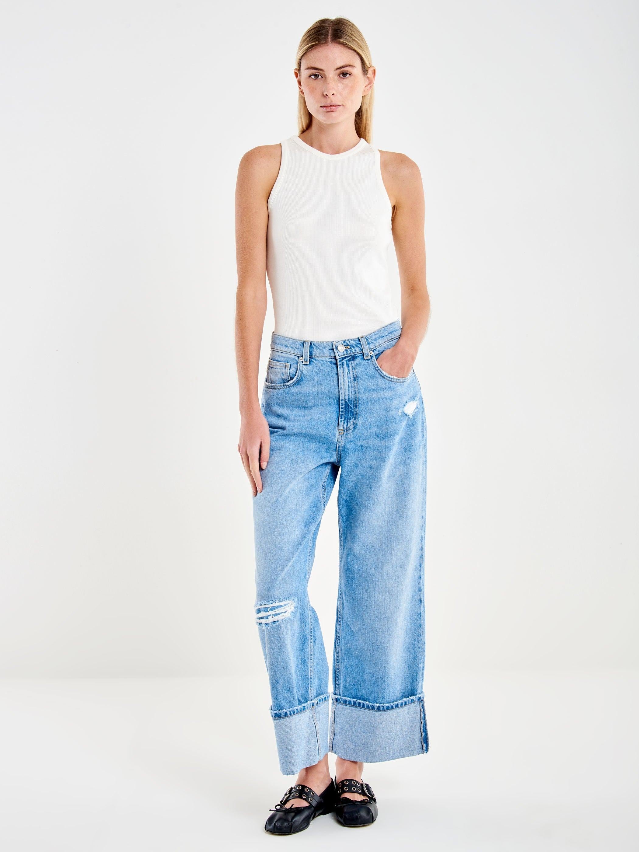 jeans kendall wide leg DAB 5026 DENIM CHIARO VICOLO 