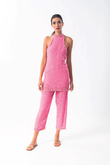 mini abito design a top LUX2528 PINK MIRIAM STELLA 