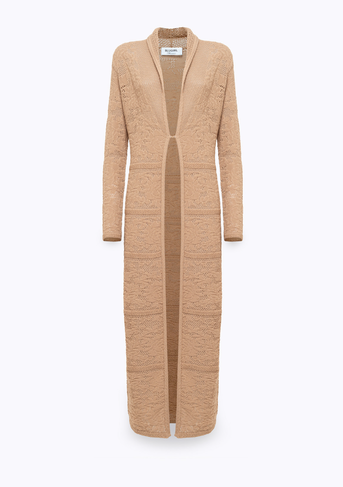 maxi cardigan con laccio RA6082MA09S 61212 Blugirl 