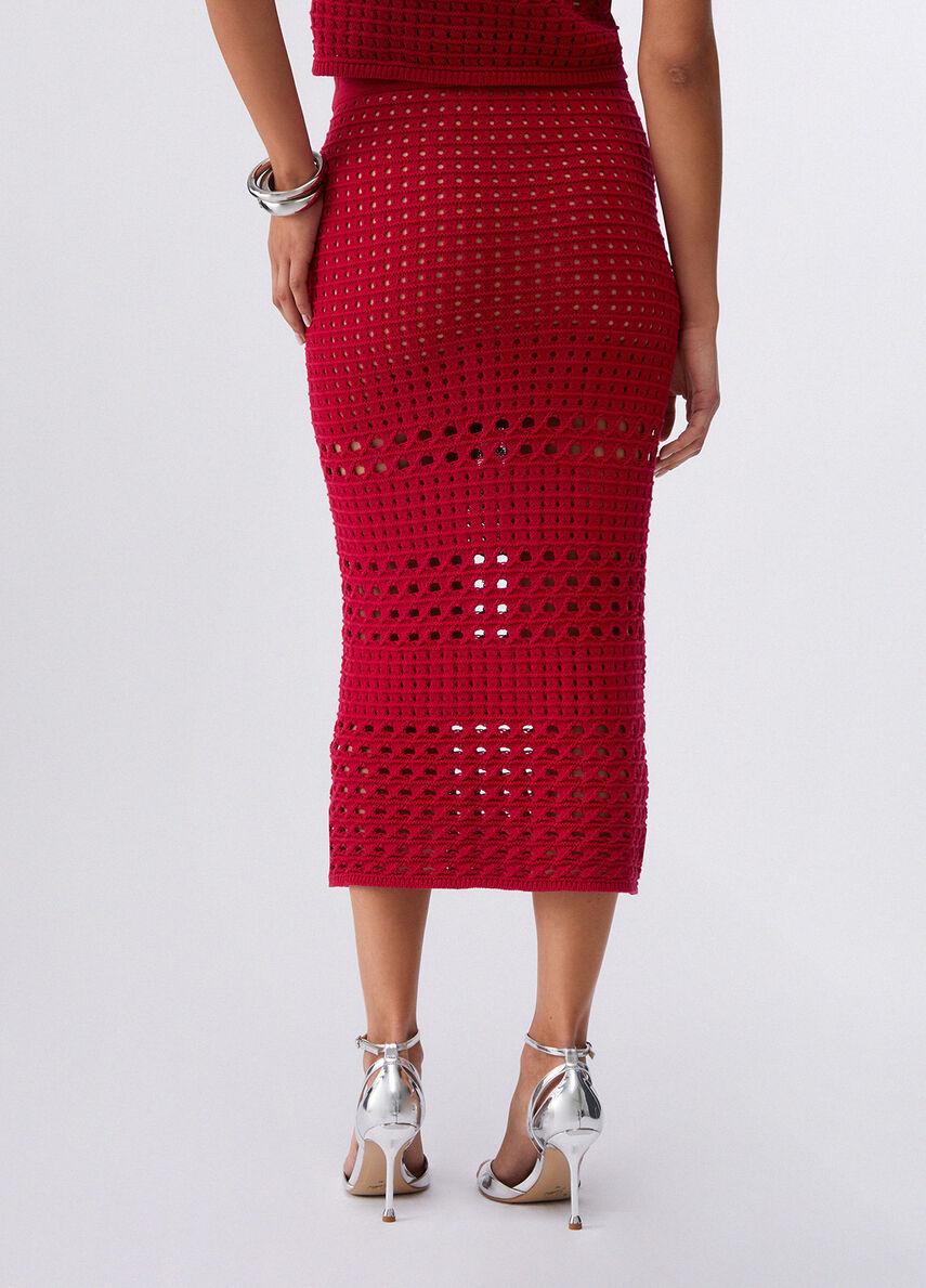 gonna midi crochet WA6327MA79R 91955 LIU JO WHITE 