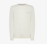 SUN68 maglione logato round solid Bianco