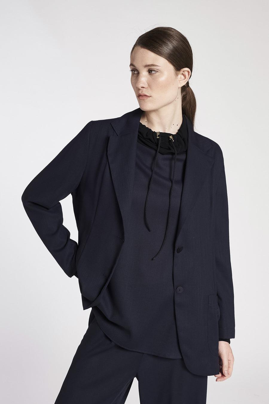 blazer monopetto in garza di lana INIF09 12 CARLAG 