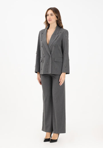 tailleur gessato RF0565 GRIGIO VICOLO 