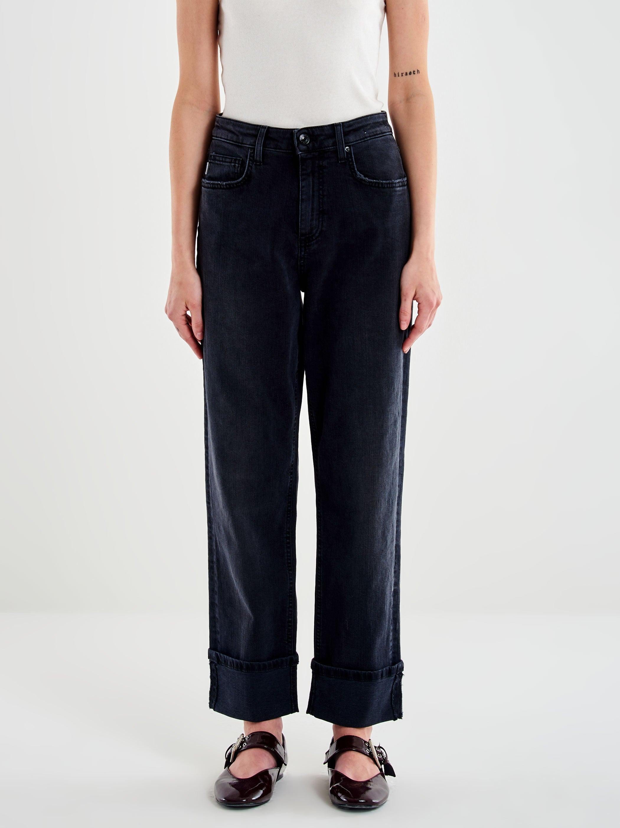 jeans maggie mom fit DF5084 NERO VICOLO 