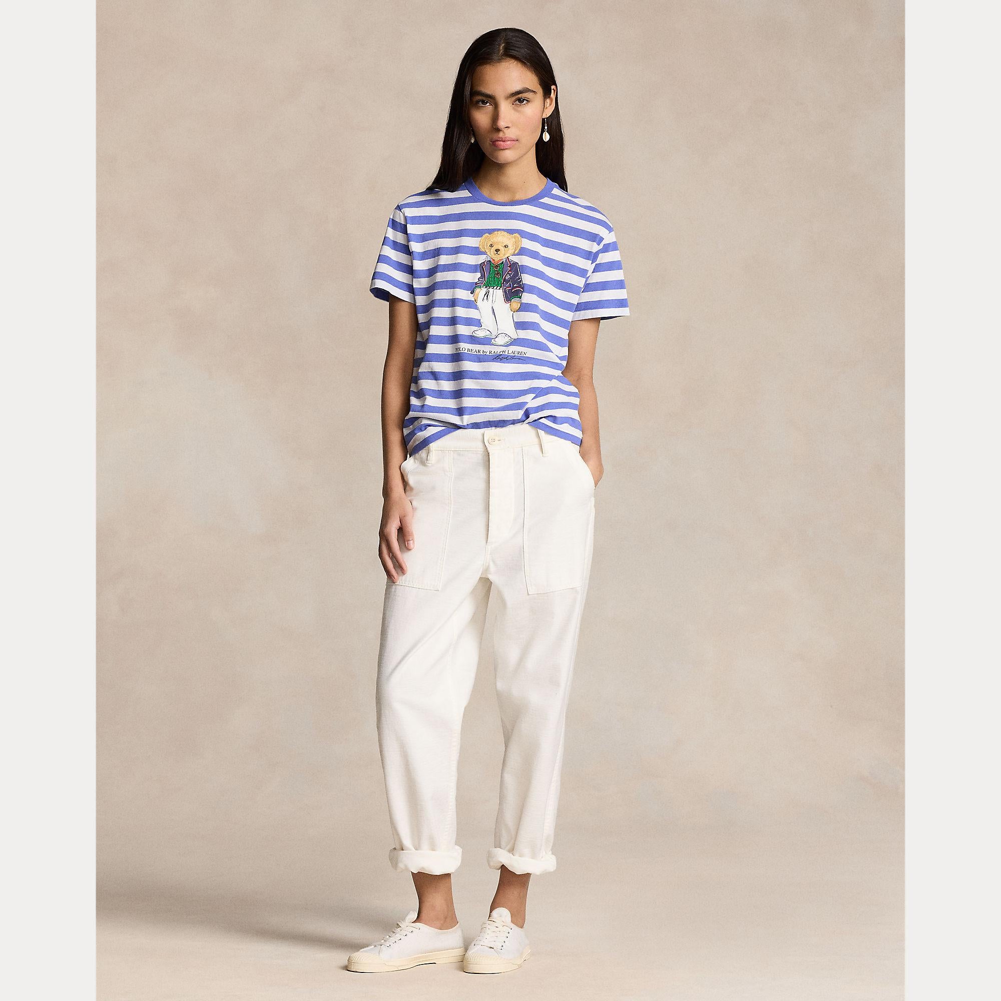 t-shirt righe orsetto 211-924300 001 RALPH LAUREN POLO 