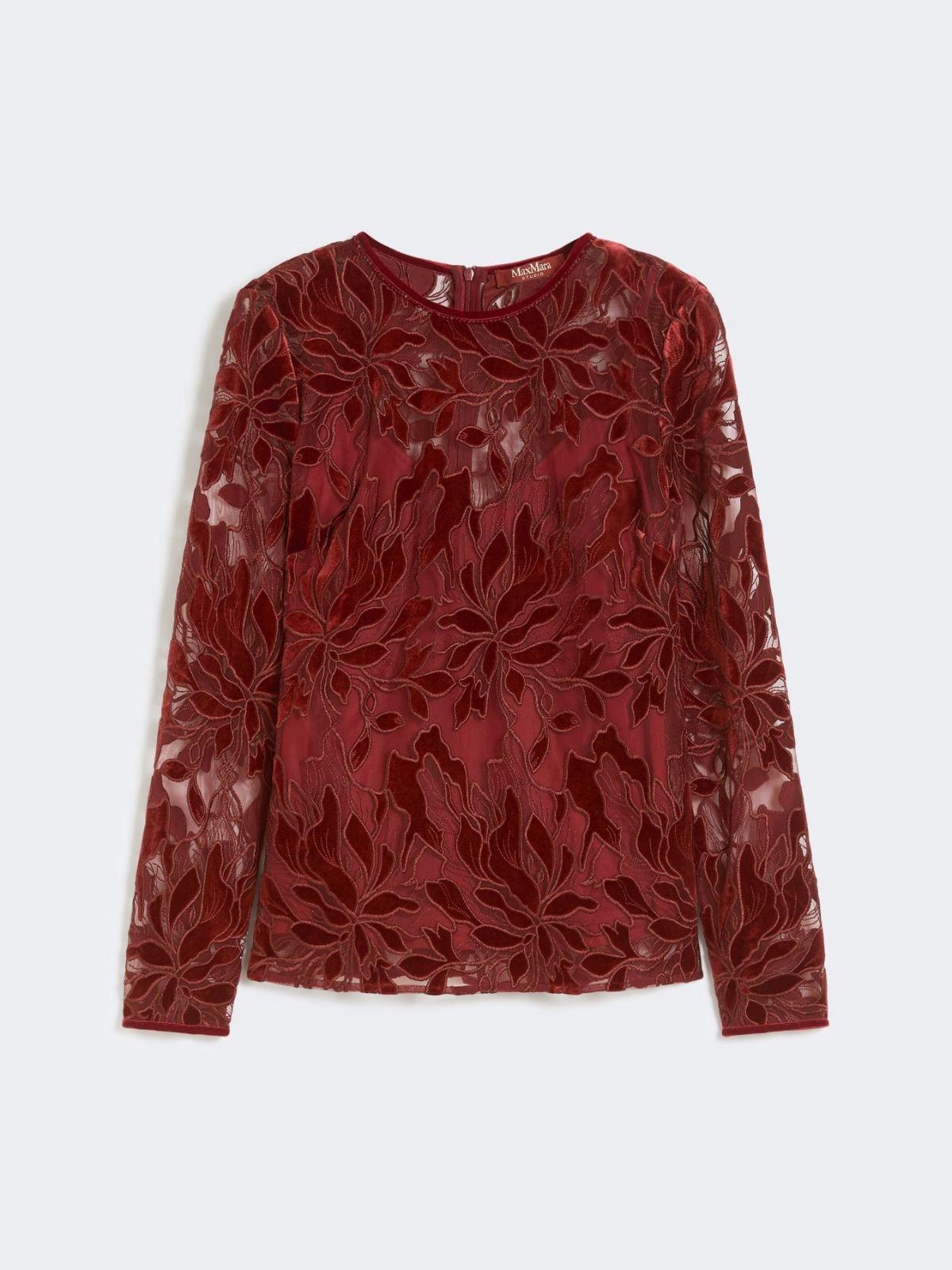 t-shirt in tulle con ricami PLINIO 002 MAXMARA STUDIO 