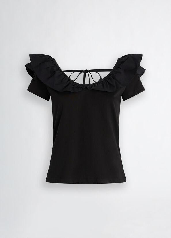 T-shirt con rouches WA5364J6308 Z9363 liU JO 