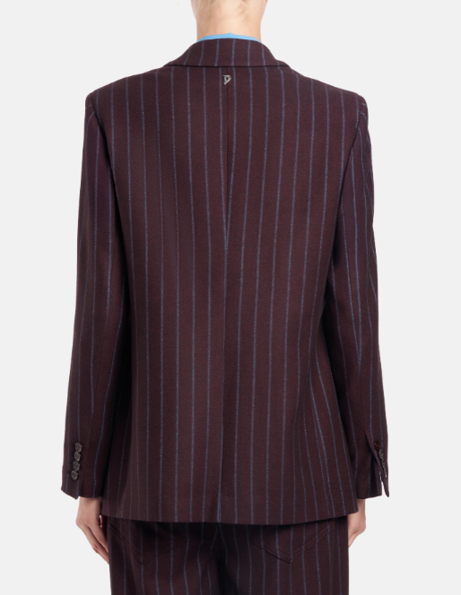 blazer in flanella a righe DJ524ES0075DXXX527 DONDUP
