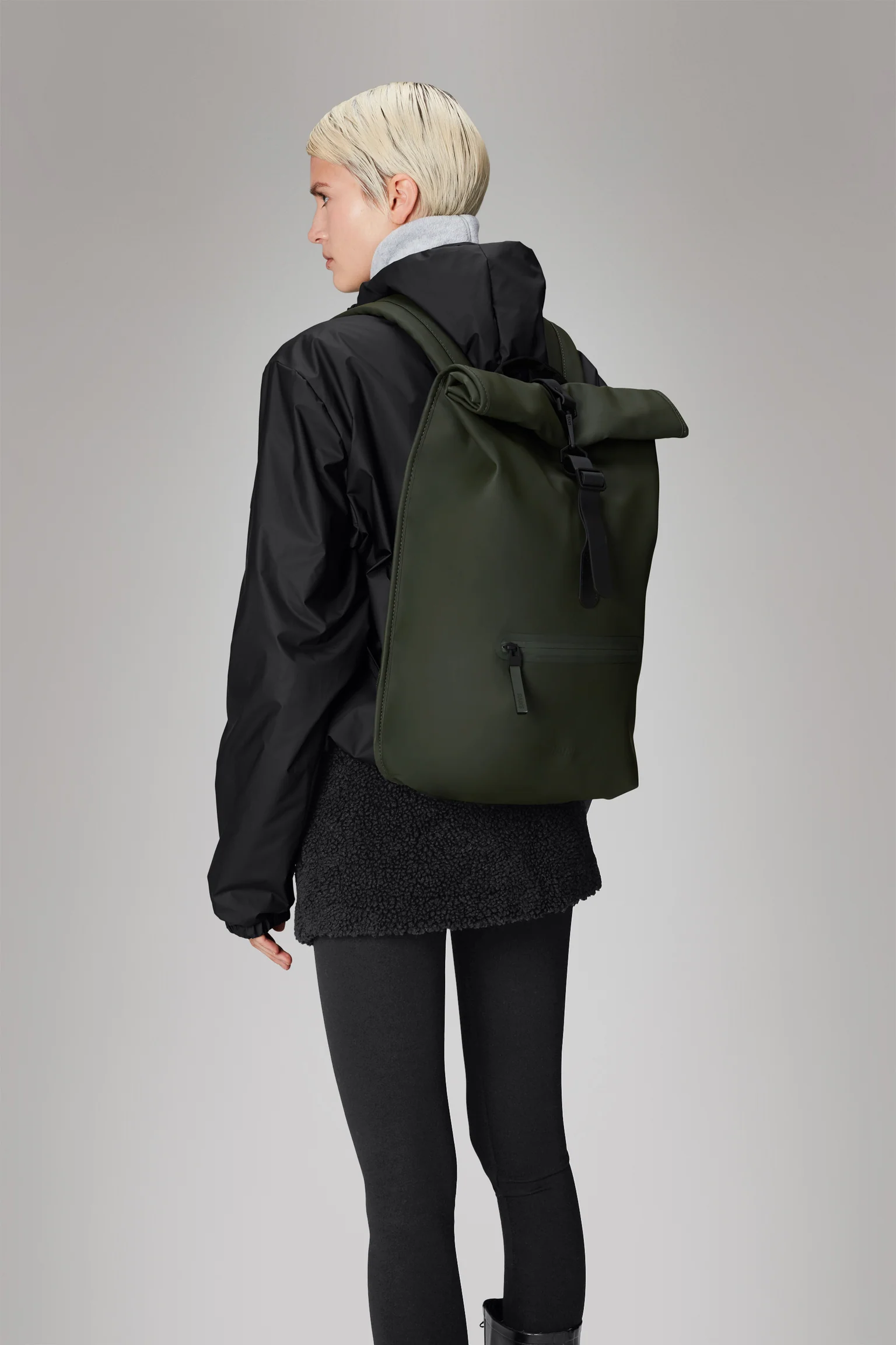 zaino rolltop rucksack 13320 GREEN RAINS 