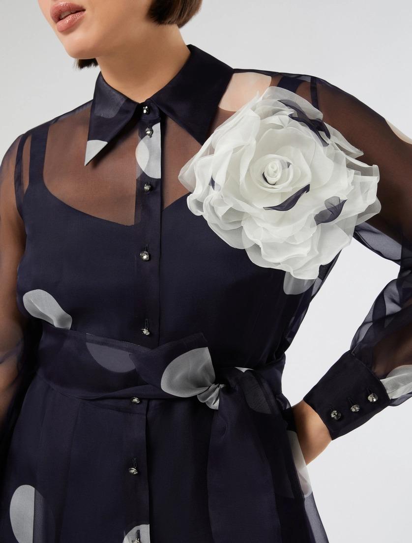 spilla a fiore in organza MREACCIAIO 002 MARINA RINALDI 