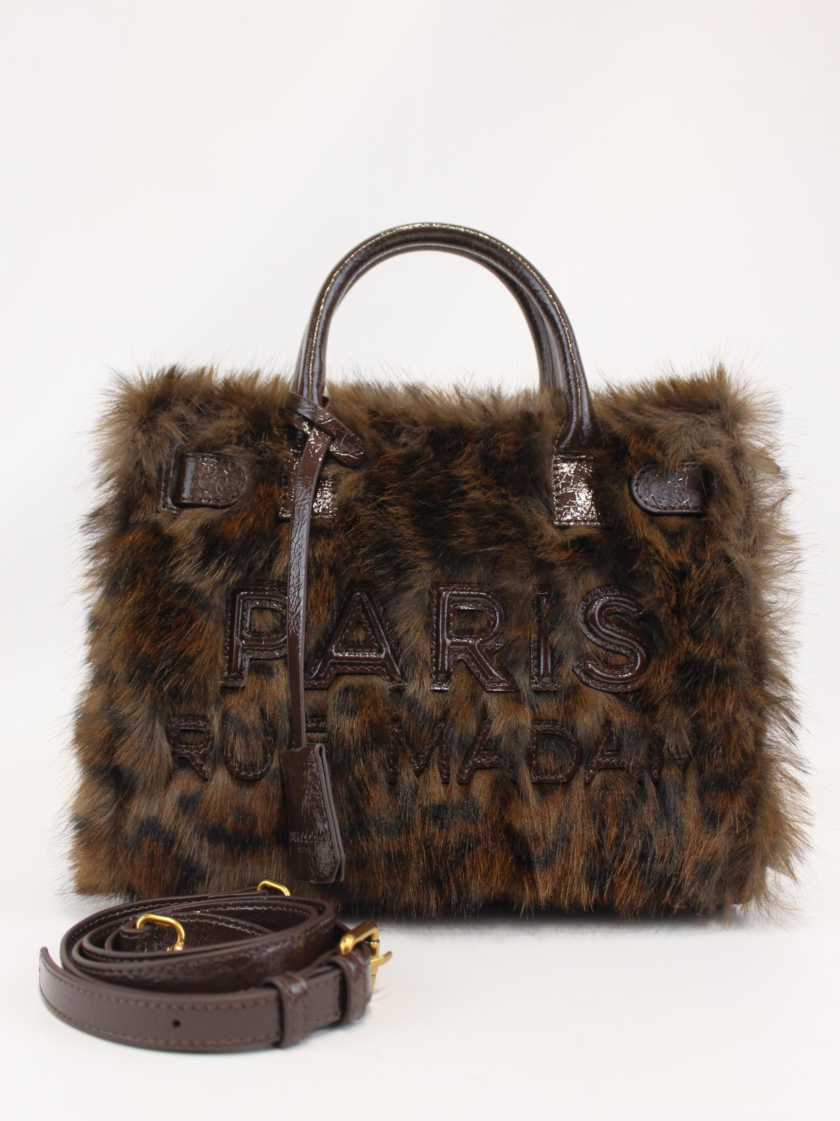 Borsa mini tote alaska 1510 FUR LEOPARD RUE MADAM PARIS 