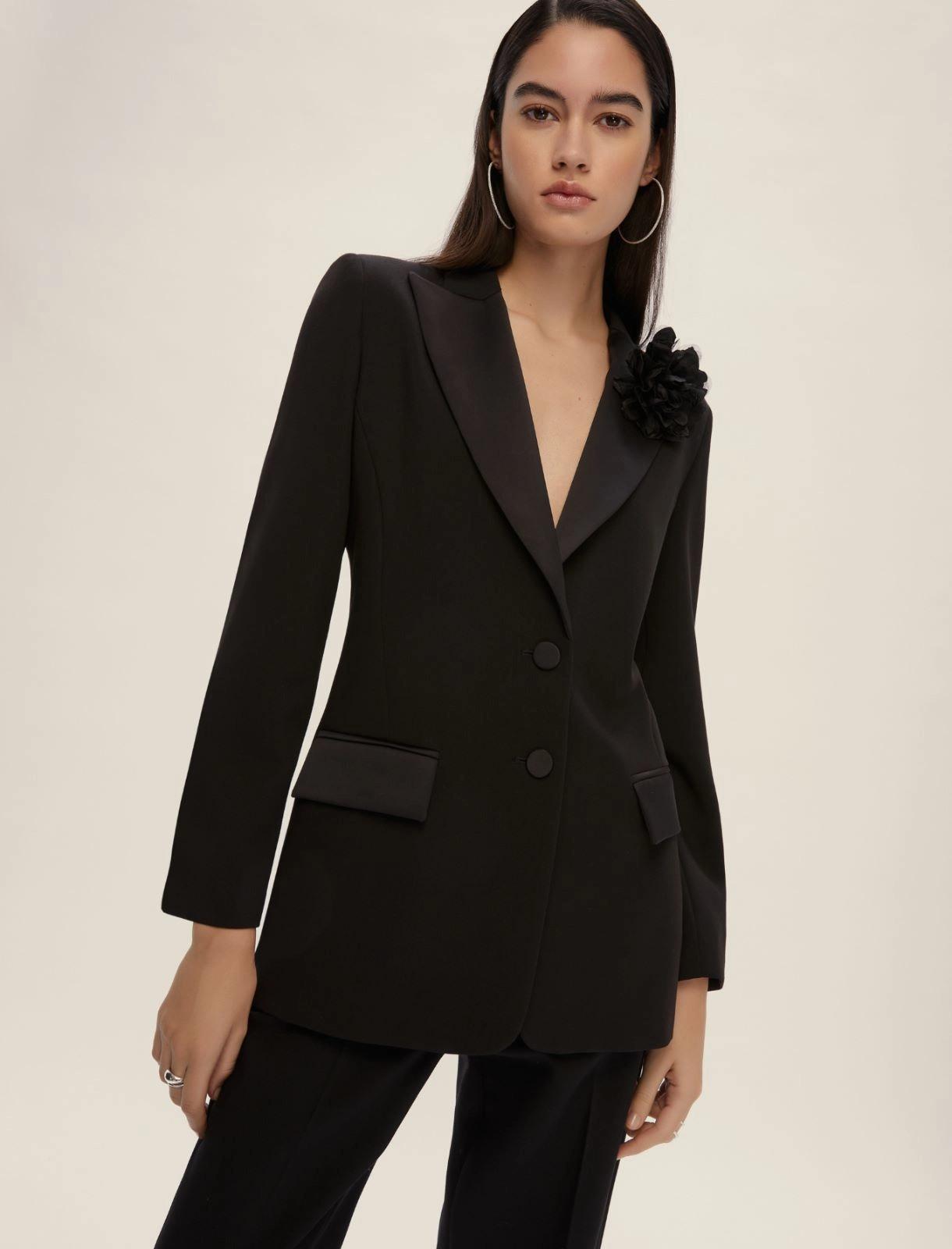 blazer monopetto con scollo in raso SONNI 009 EMME MARELLA 