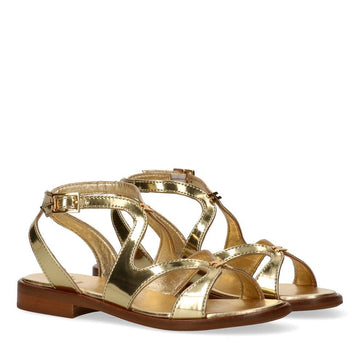 sandalo aperto intrecciato F4A2E0566 ORO ELISABETTA FRANCHI 