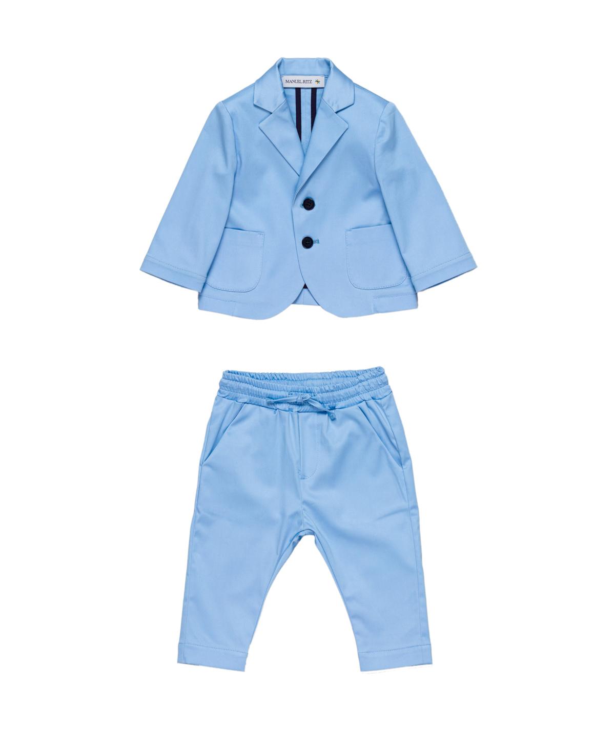 completo cerimonia neonato MR1572 CIELO MANUEL RITZ KIDS 