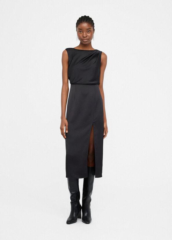 abito midi elegante CF5335T2956 22222 LIU JO BLACK 