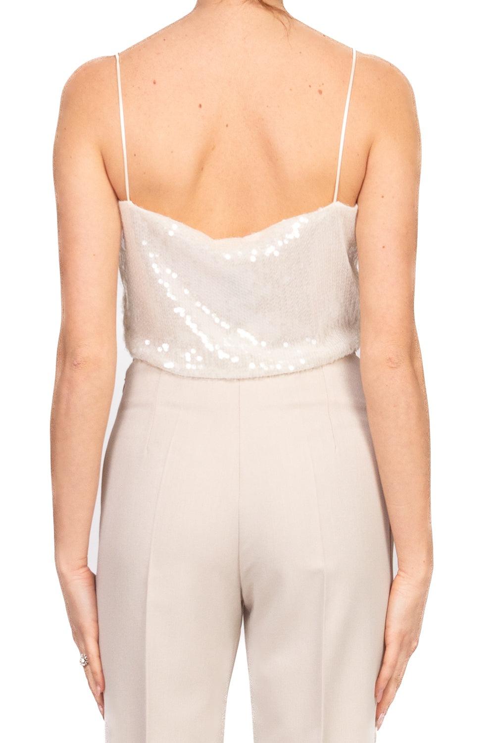 top cropped con pailettes TF0387 PANNA VICOLO 