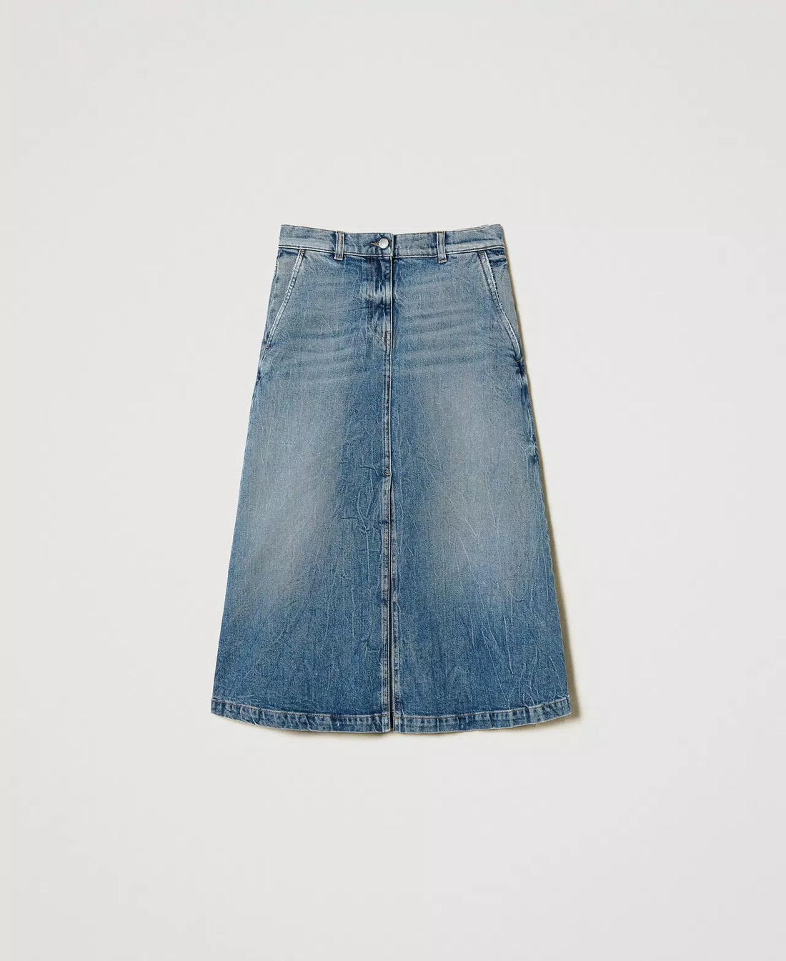 gonna longuette in denim 251AP2383 11453 TWINSET ACTITUDE 