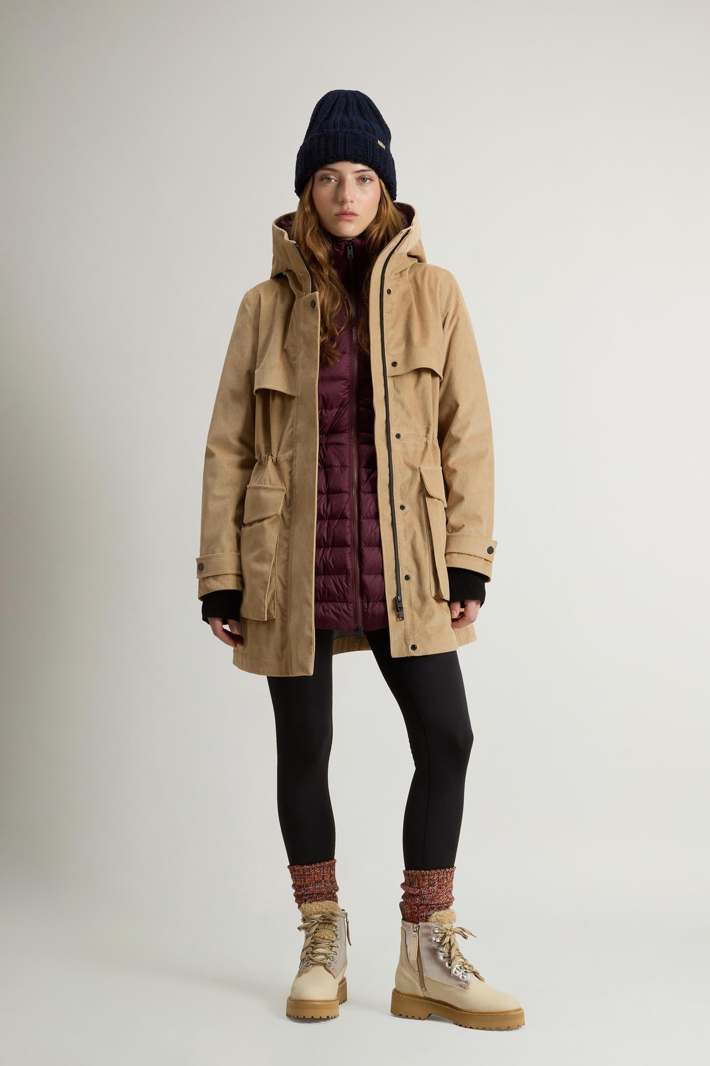 parka 3 in 1 in velluto CFWWOU2106FRUT5010 8908 WOOLRICH 