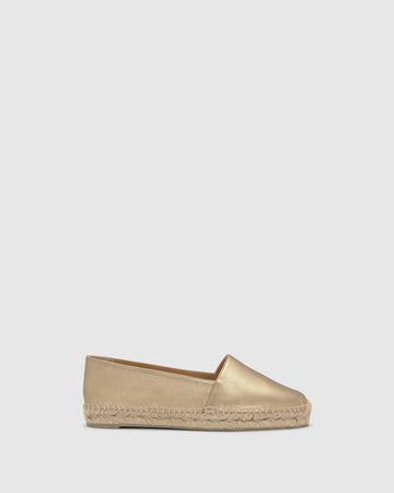 espadrilla in pelle metallizzata 025708 3000 ORO CASTANER 
