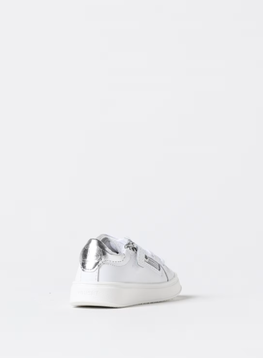 sneakers in pelle e dettaglio laminato 242GCB020 07200 TWINSET GIRL 