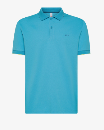 Polo small stripes maniche corte A35110 TURCHESE SUN68 