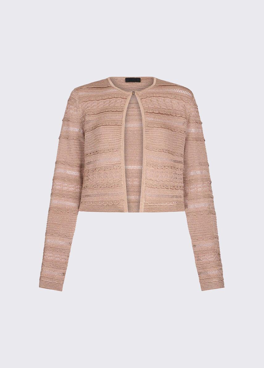 cardigan traforato CA6237MA06S A4389 LIU JO BLACK 