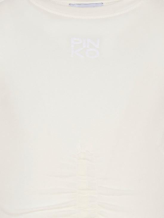 t-shirt cropped con logo KFTS023 JE013 0065 PINKO 