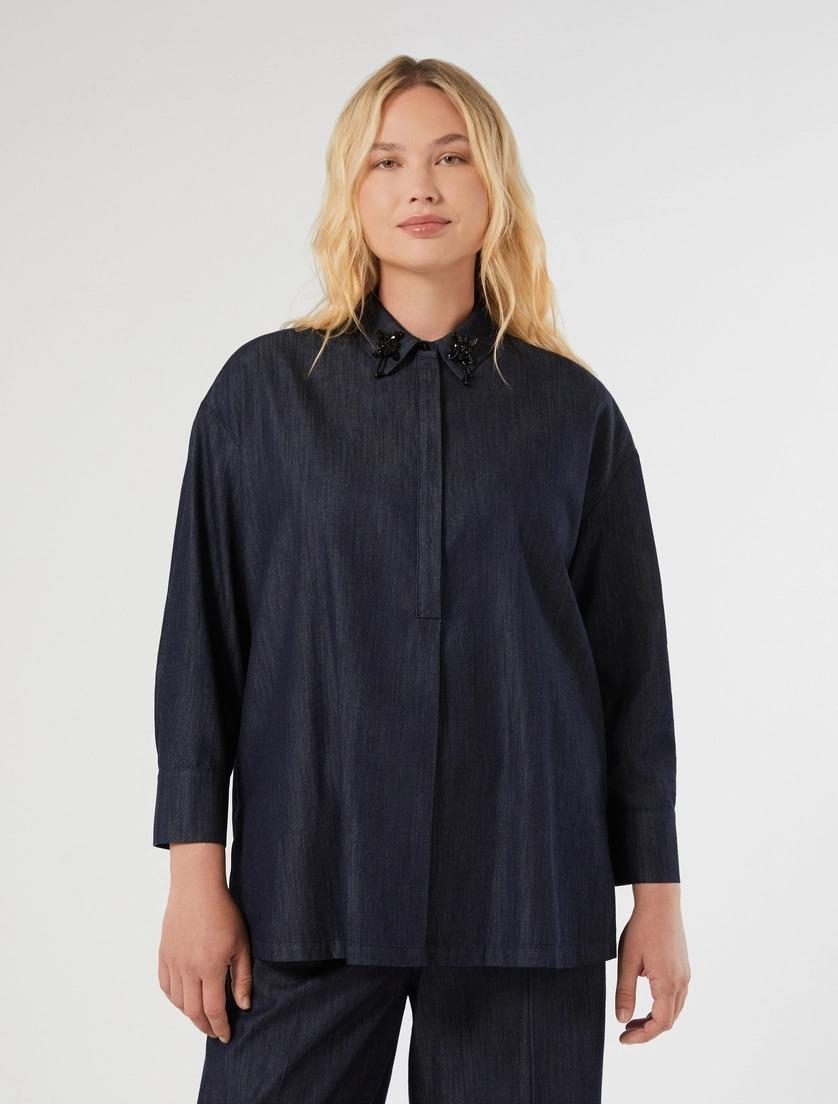 casacca in denim leggero MRVABILE 001 MARINA RINALDI VOYAGE 