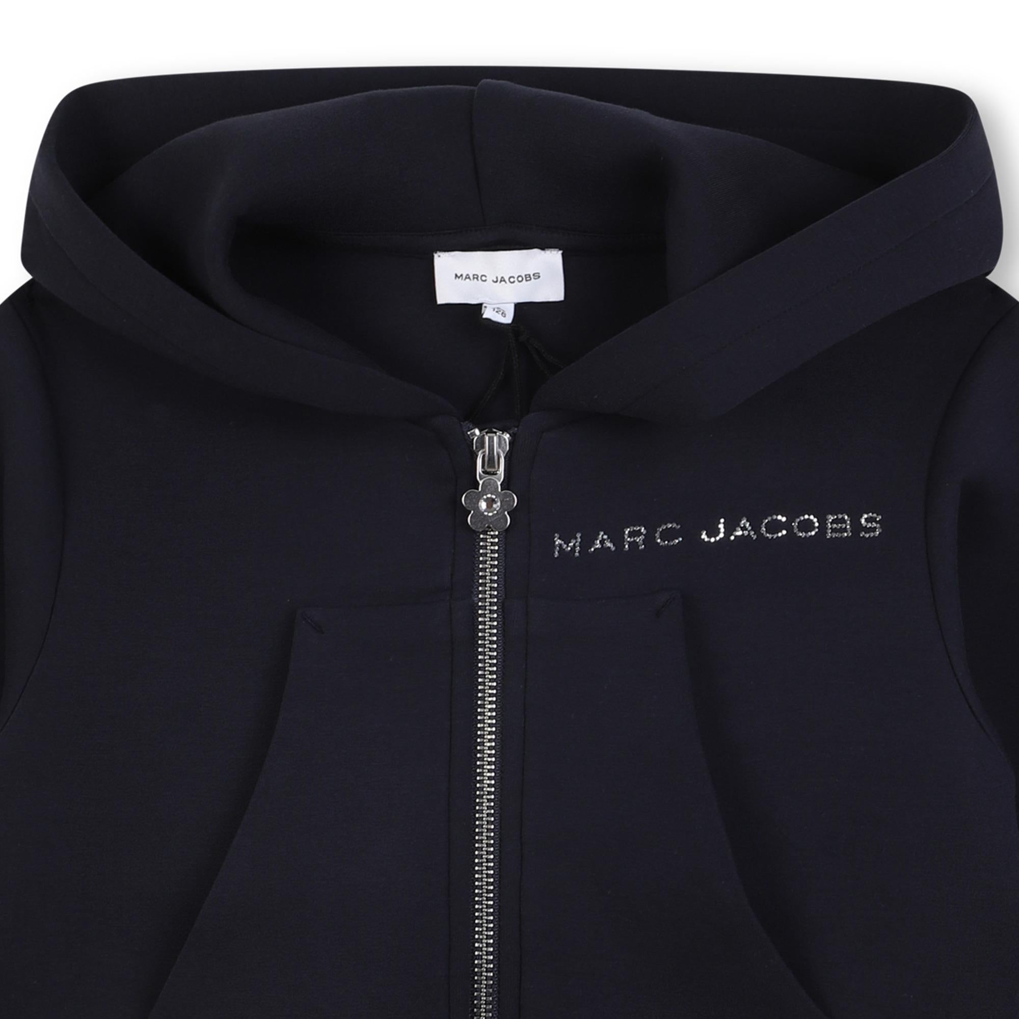felpa full zip e cappuccio W60580 84E MARC JACOBS KIDS 